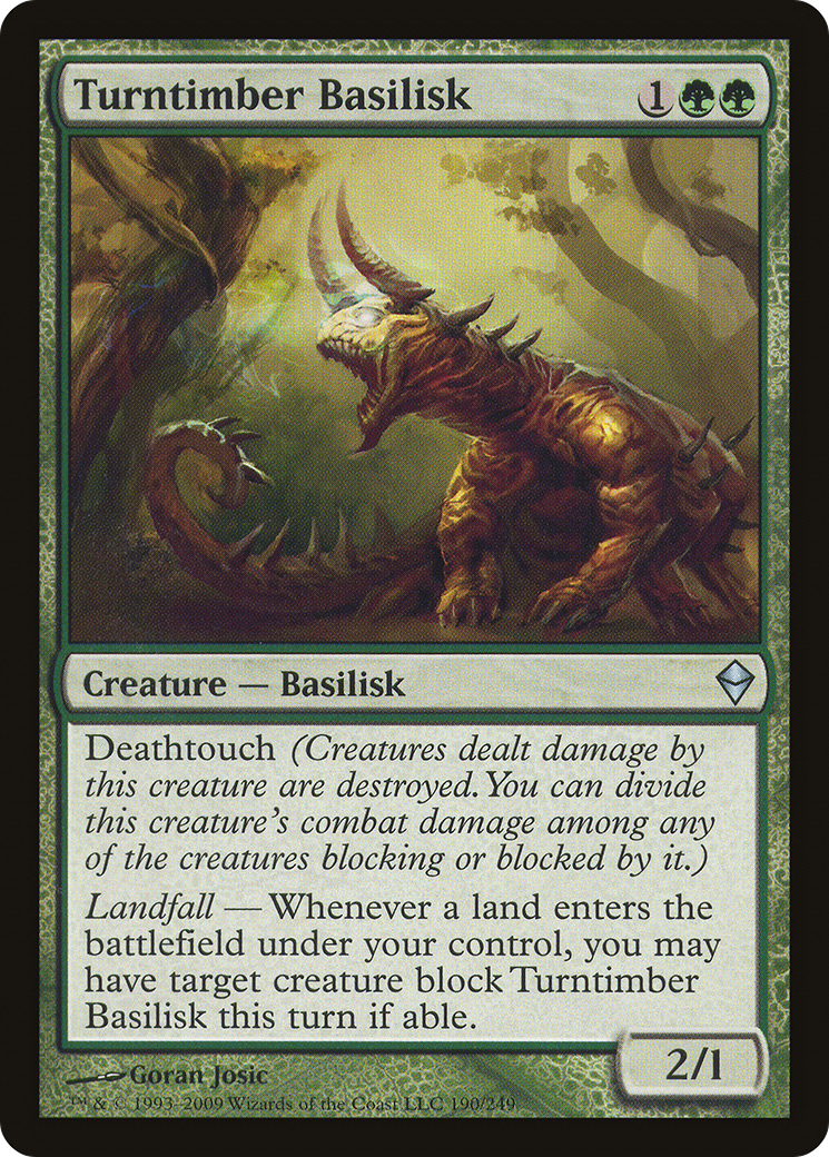 Turntimber Basilisk (ZEN-190) [Zendikar] Foil