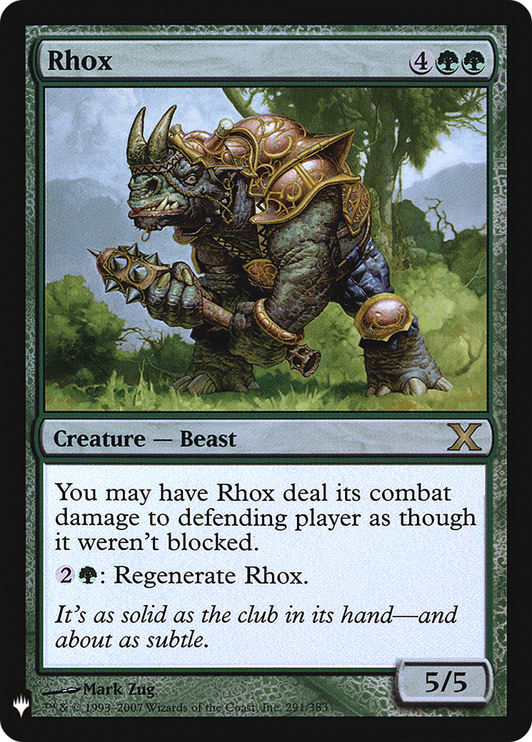 Rhox (LIST-10E-291) [The List] Foil