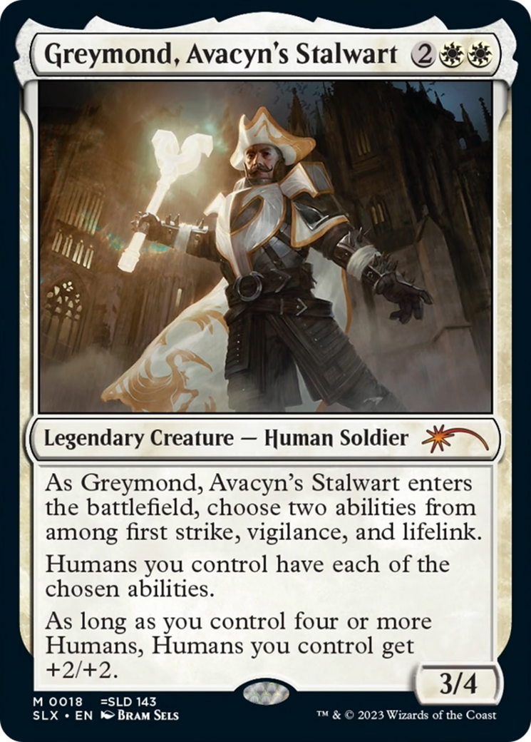 Greymond, Avacyn's Stalwart (SLX-018) [Universes Within] Foil