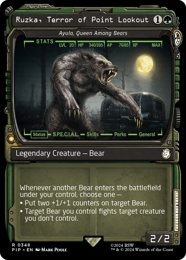 Ayula, Queen Among Bears (PIP-348) [Fallout] / Ruzka, Terror of Point Lookout: (Showcase) Foil