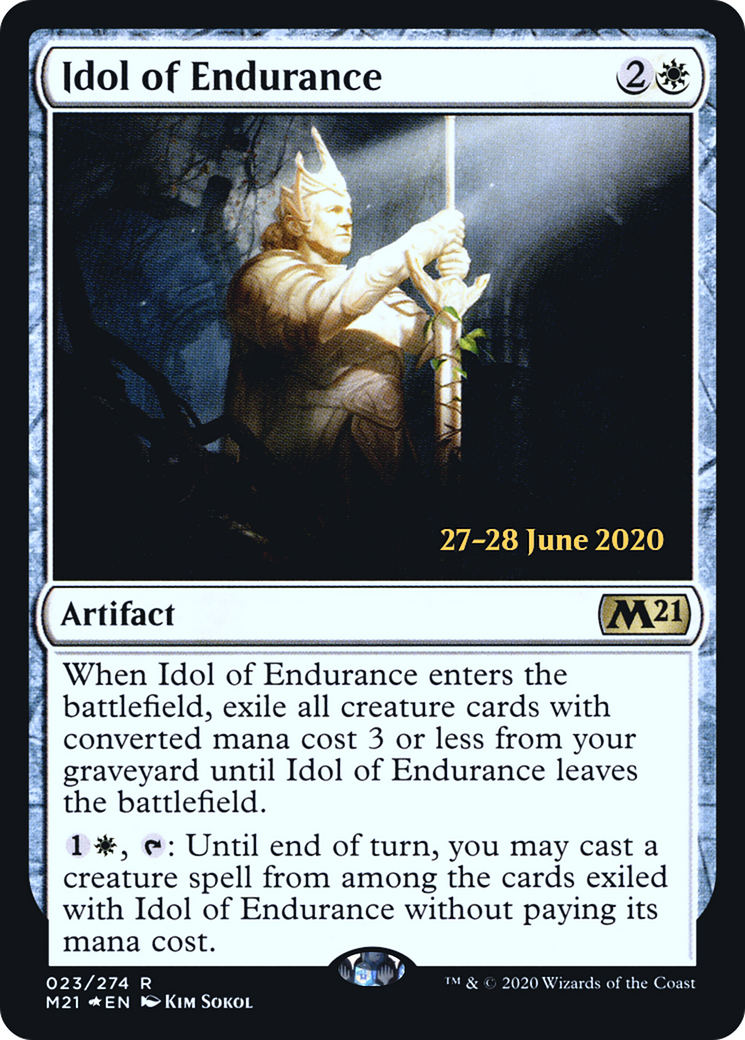 Idol of Endurance (PRE-23S) [Core Set 2021 Promos] Foil