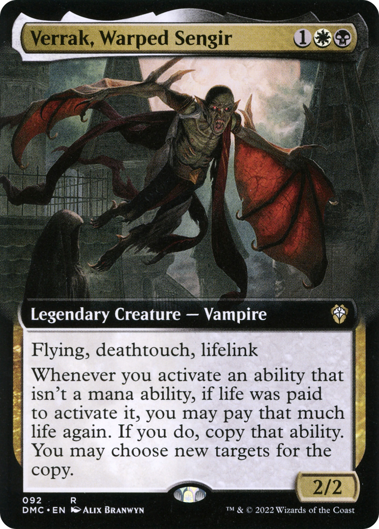 Verrak, Warped Sengir (Extended Art) (DMC-092) [Dominaria United Commander]