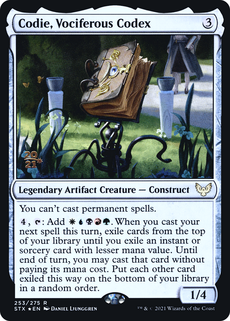 Codie, Vociferous Codex (PRE-253S) [Strixhaven: School of Mages Promos] Foil