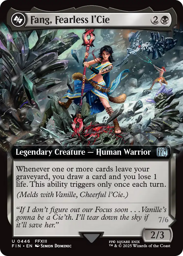 Fang, Fearless l'Cie (Extended Art) (FIN-446) [FINAL FANTASY]: (Extended Art) Foil