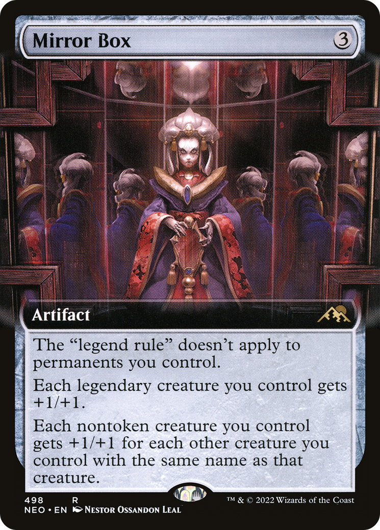Mirror Box (NEO-498) [Kamigawa: Neon Dynasty]: (Extended Art) Foil
