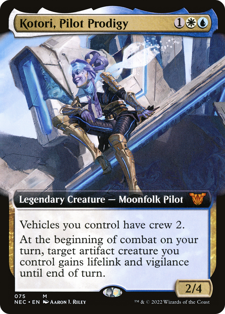 Kotori, Pilot Prodigy (Extended Art) (NEC-075) [Neon Dynasty Commander]