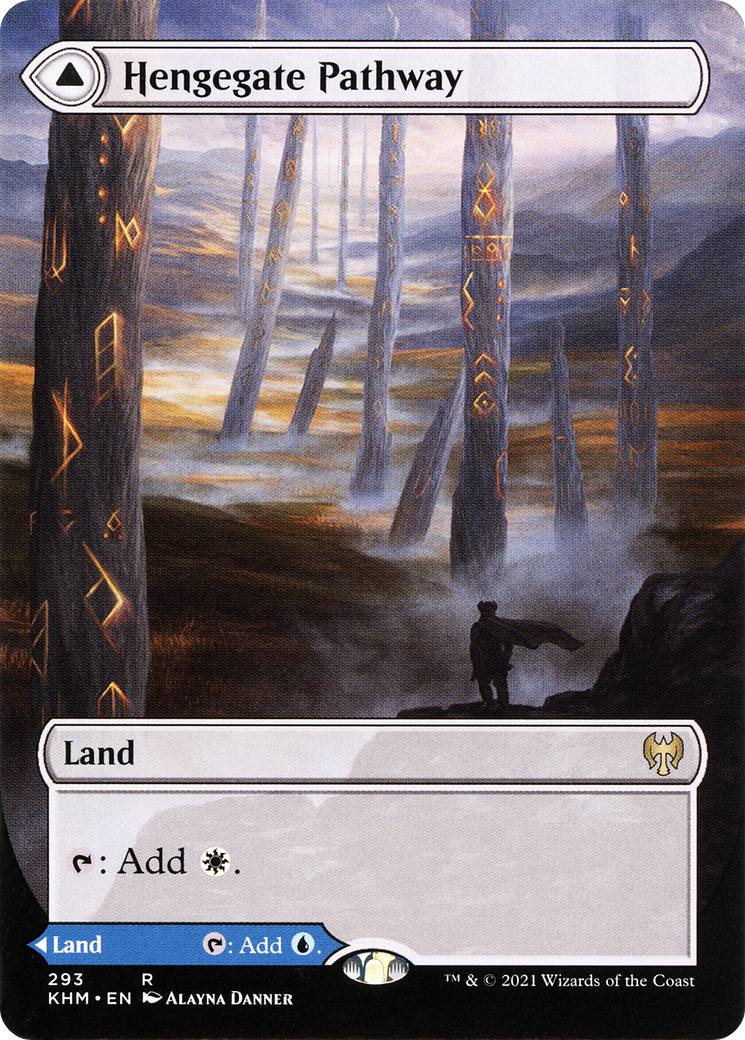 Hengegate Pathway // Mistgate Pathway (KHM-293) [Kaldheim]: (Showcase) (Borderless) Foil