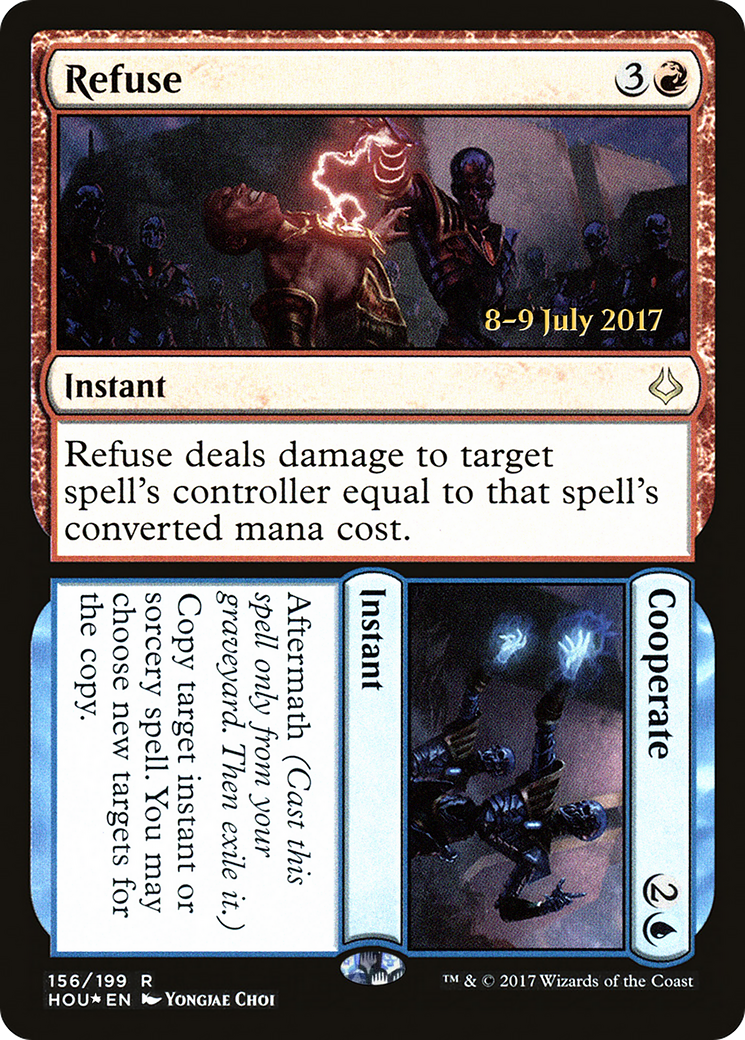 Refuse // Cooperate (PRE-156S) [Hour of Devastation Promos] Foil