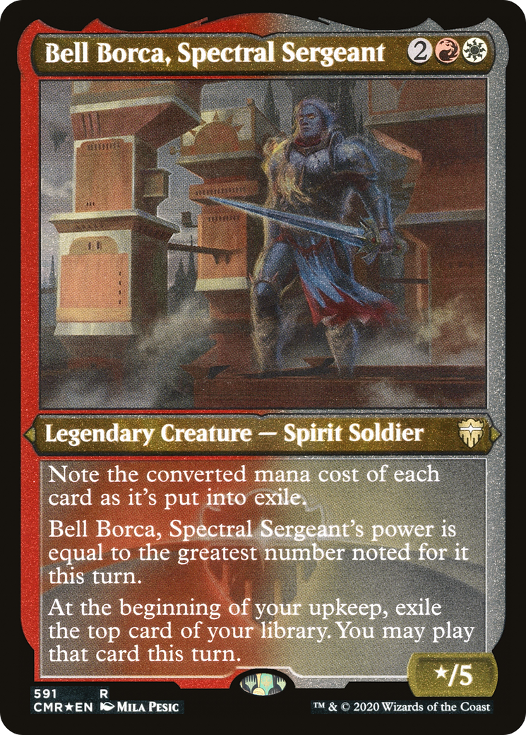 Bell Borca, Spectral Sergeant (Foil Etched) (CMR-591) [Commander Legends] Etched Foil