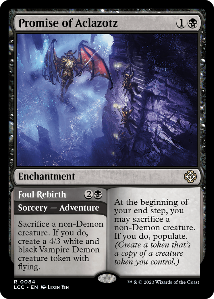 Promise of Aclazotz // Foul Rebirth (LCC-084) [The Lost Caverns of Ixalan Commander]