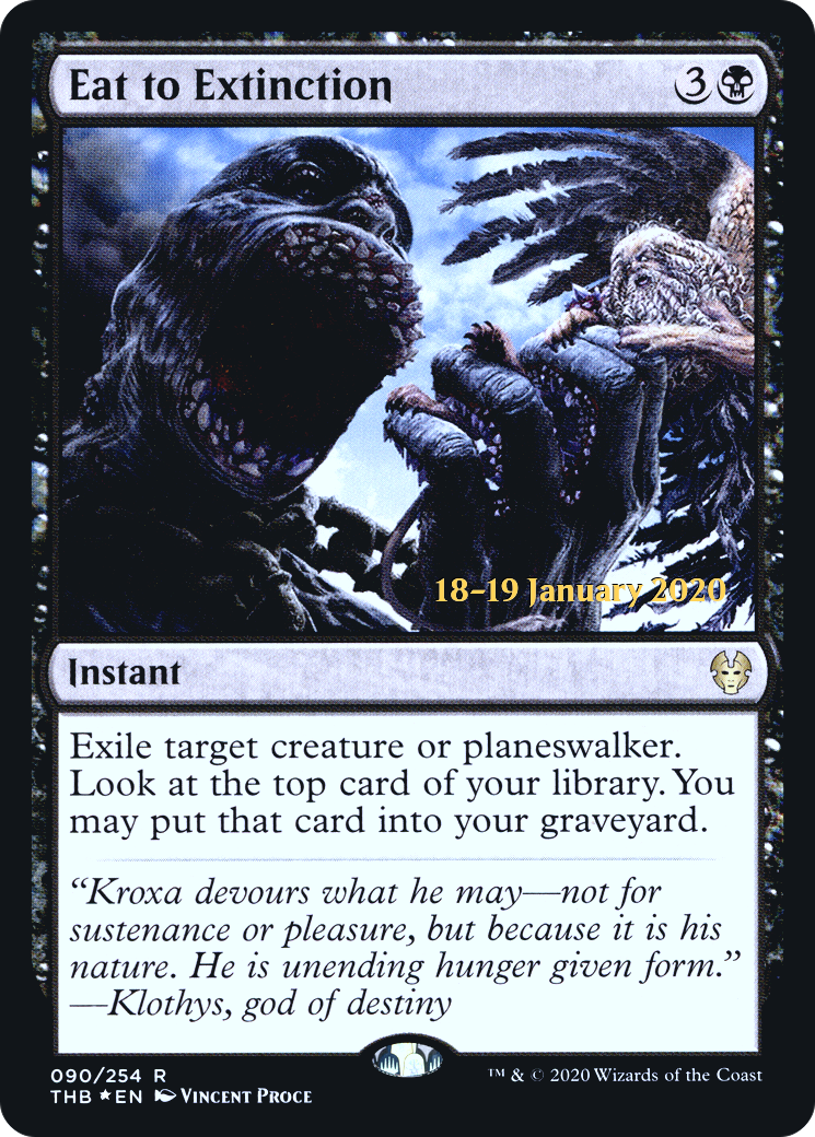 Eat to Extinction (PRE-90S) [Theros Beyond Death Promos] Foil