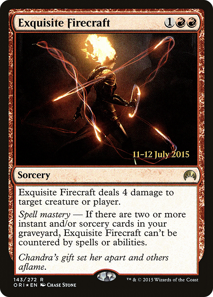 Exquisite Firecraft (PRE-143S) [Magic Origins Promos] Foil