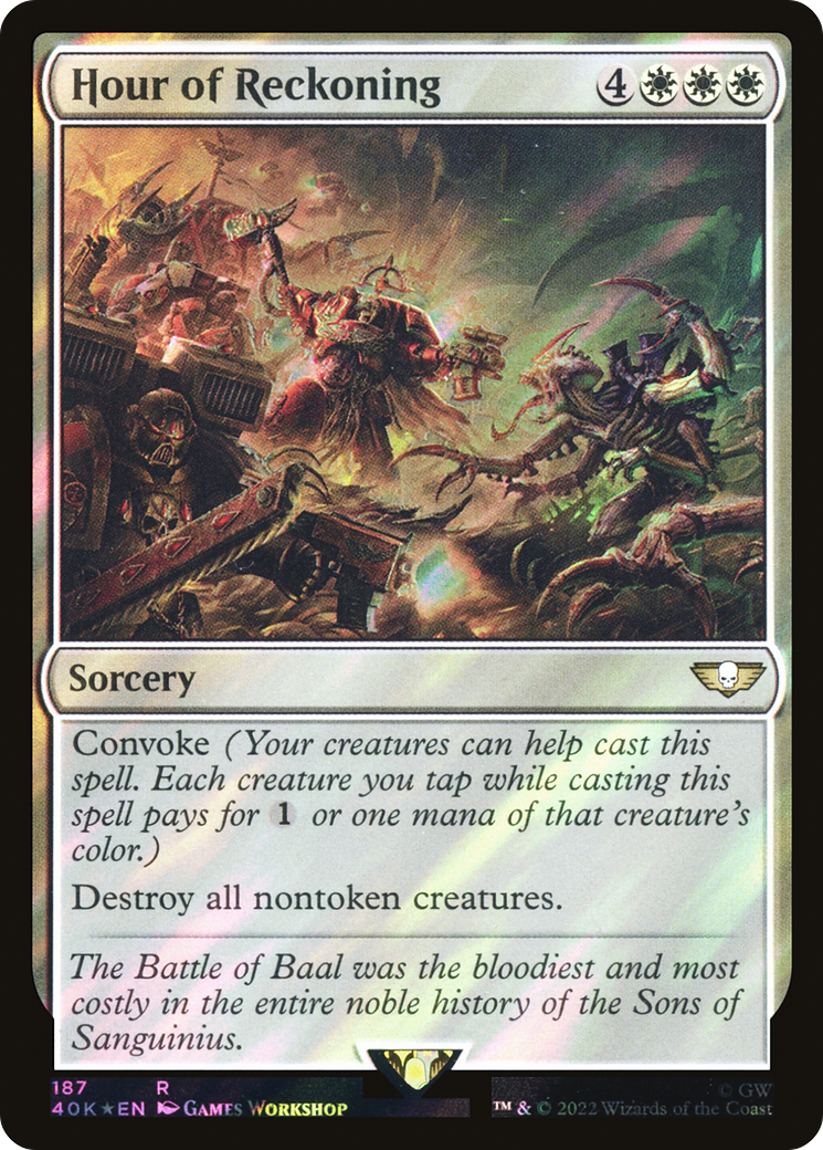 Hour of Reckoning (Surge Foil) (40K-187) [Warhammer 40,000 Commander] Foil