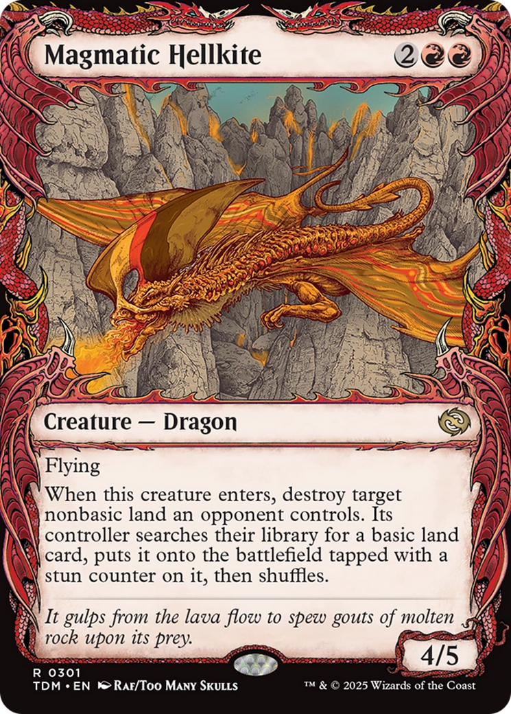 Magmatic Hellkite (TDM-301) [Tarkir: Dragonstorm]: (Showcase) Foil