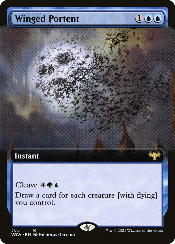 Winged Portent (Extended Art) (VOW-365) [Innistrad: Crimson Vow]