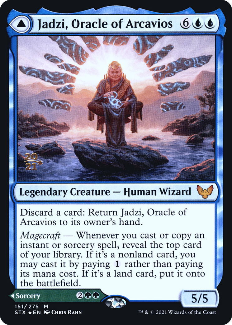 Jadzi, Oracle of Arcavios // Journey to the Oracle (PRE-151S) [Strixhaven: School of Mages Promos] Foil