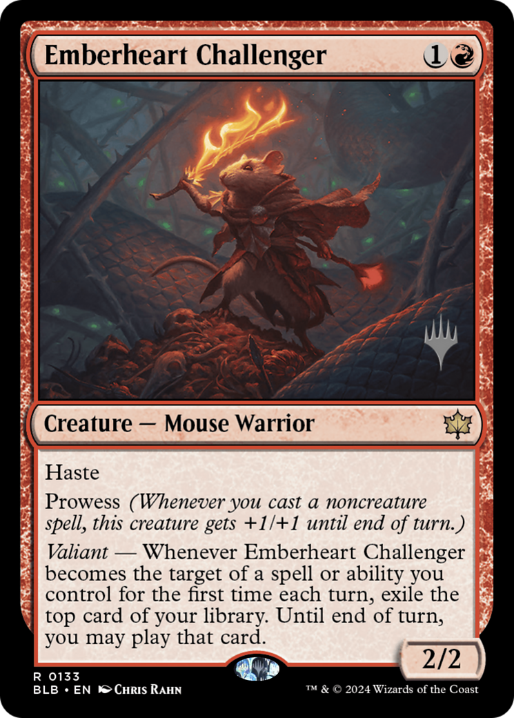 Emberheart Challenger (PPBLB-133P) [Bloomburrow Promos] Foil