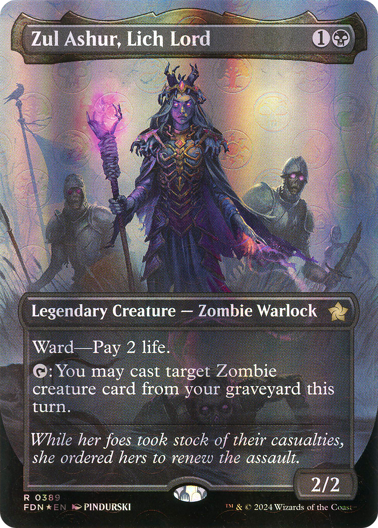 Zul Ashur, Lich Lord (FDN-389) [Foundations] (Borderless) Foil