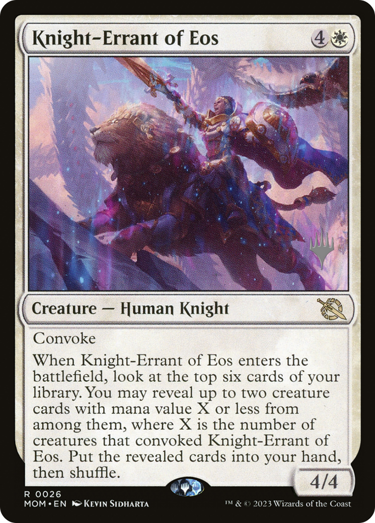 Knight-Errant of Eos (PPMOM-26P) [March of the Machine Promos]
