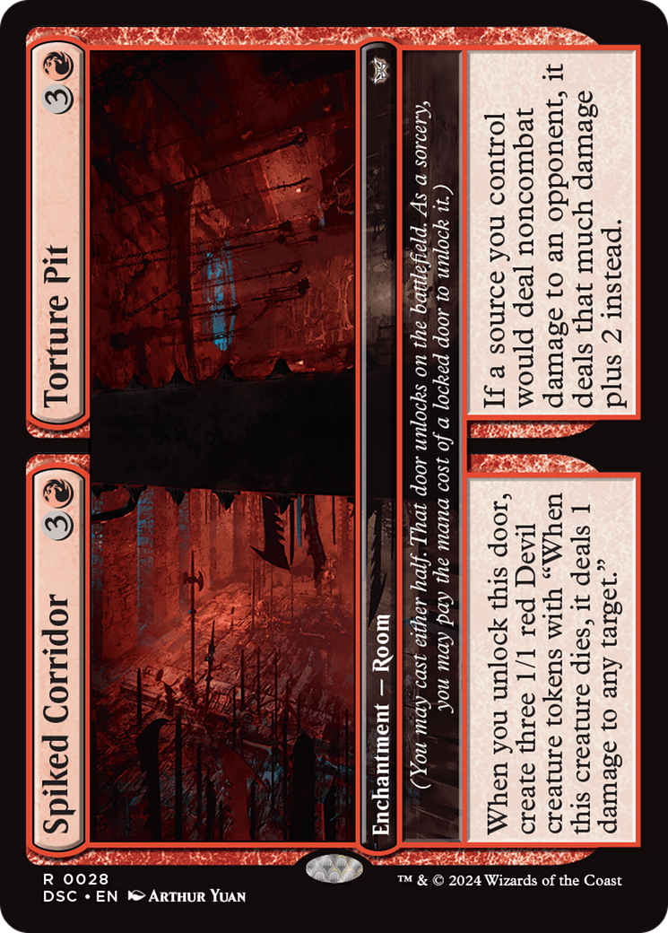 Spiked Corridor // Torture Pit (DSC-028) [Duskmourn: House of Horror Commander]