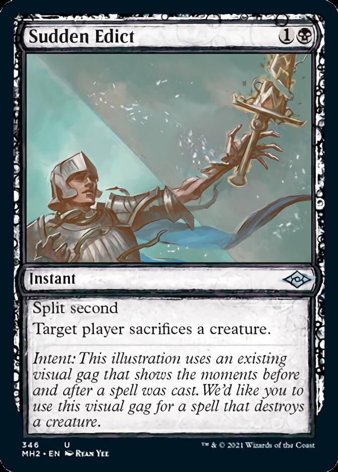 Sudden Edict (MH2-346) [Modern Horizons 2]: (Showcase) Foil