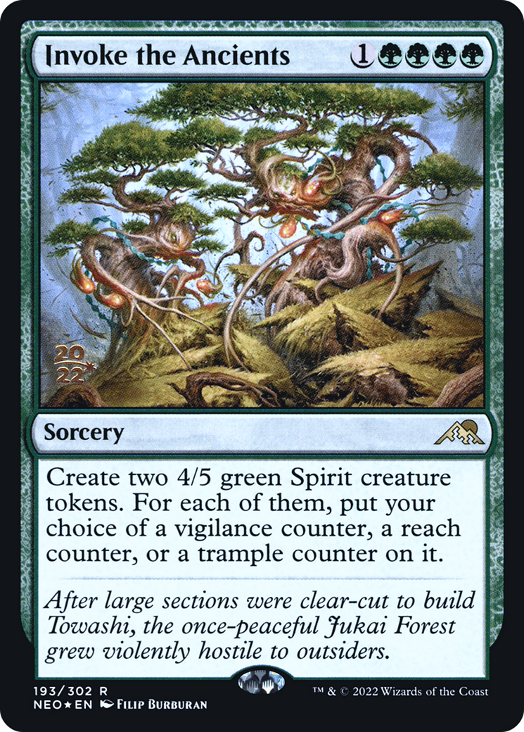 Invoke the Ancients (PRE-193) [Kamigawa: Neon Dynasty Promos] Foil