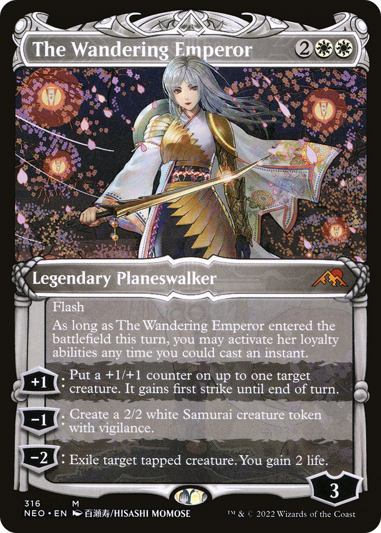 The Wandering Emperor (Showcase) (NEO-316) [Kamigawa: Neon Dynasty]