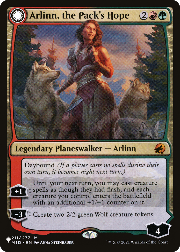 Arlinn, the Pack's Hope // Arlinn, the Moon's Fury (LIST-MID-211) [The List]: (Double Faced Transform)