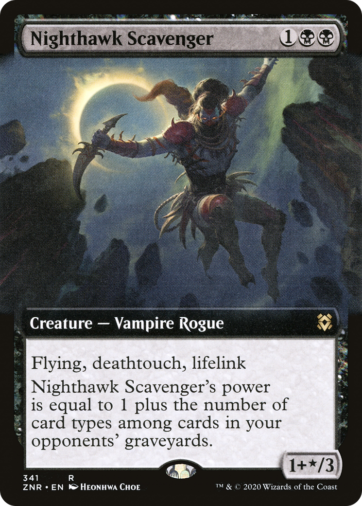 Nighthawk Scavenger (ZNR-341) [Zendikar Rising]: (Extended Art) Foil