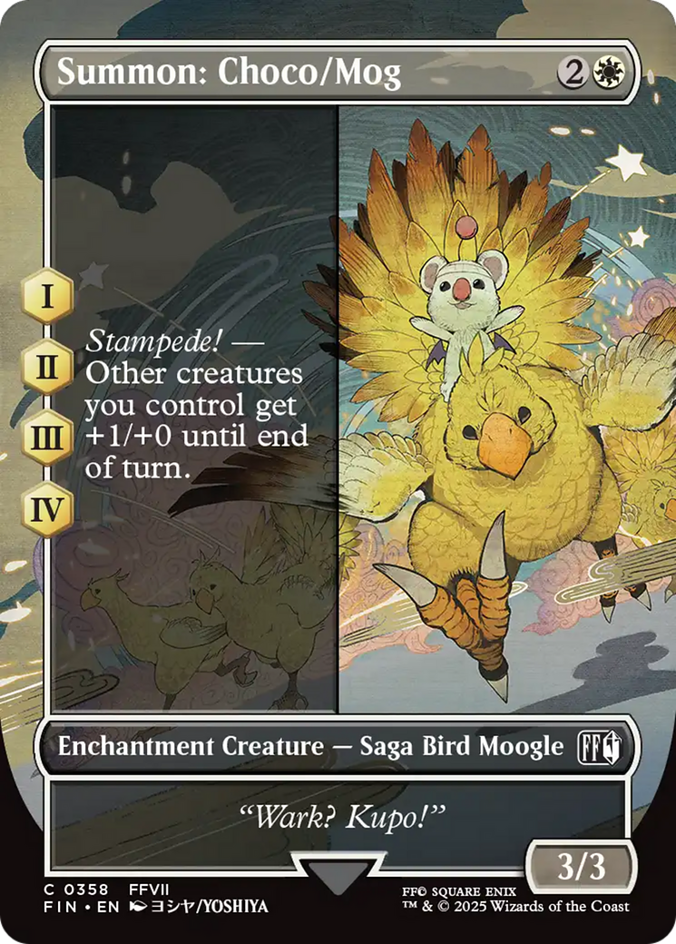 Summon: Choco/Mog (Borderless) (FIN-358) [FINAL FANTASY] (Borderless) Foil