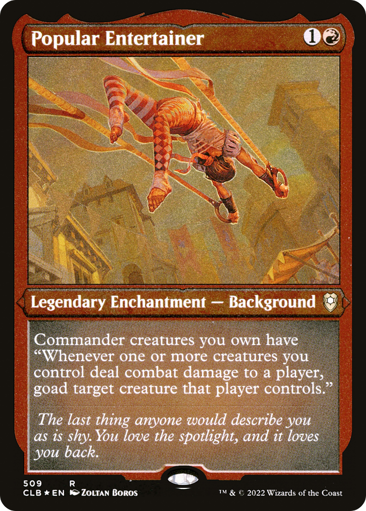 Popular Entertainer (Foil Etched) (CLB-509) [Commander Legends: Battle for Baldur's Gate] Foil