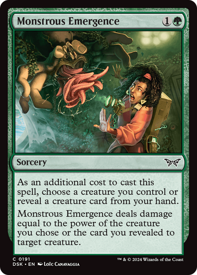 Monstrous Emergence (DSK-191) [Duskmourn: House of Horror] Foil
