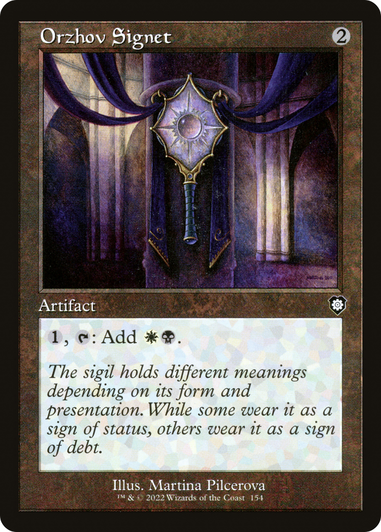 Orzhov Signet (Retro Frame) (BRC-154) [The Brothers' War Commander]