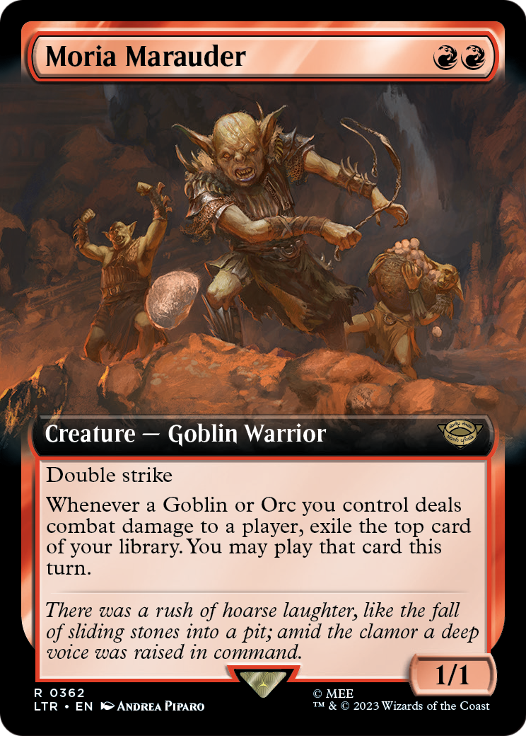 Moria Marauder (Extended Art) (LTR-362) [The Lord of the Rings: Tales of Middle-earth]