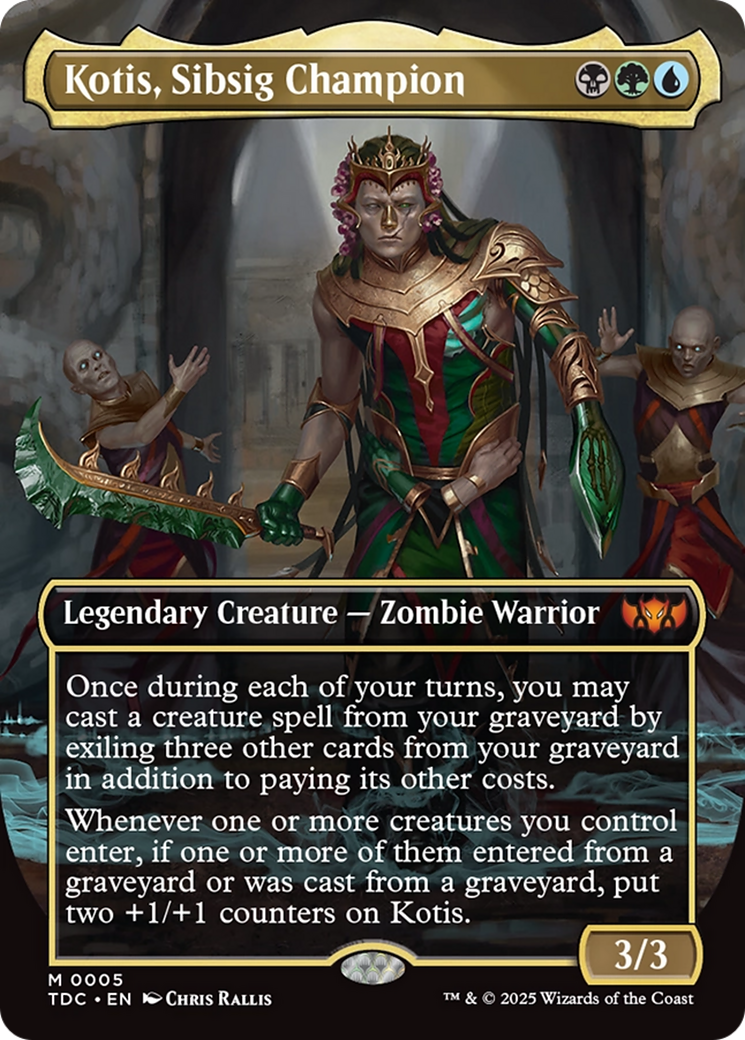 Kotis, Sibsig Champion (TDC-005) [Commander: Tarkir: Dragonstorm] (Borderless) Foil