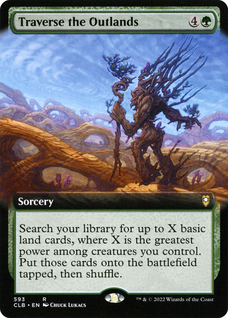 Traverse the Outlands (Extended Art) (CLB-593) [Commander Legends: Battle for Baldur's Gate]