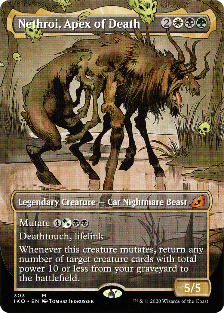 Nethroi, Apex of Death (IKO-303) [Ikoria: Lair of Behemoths]: (Showcase) (Borderless) Foil