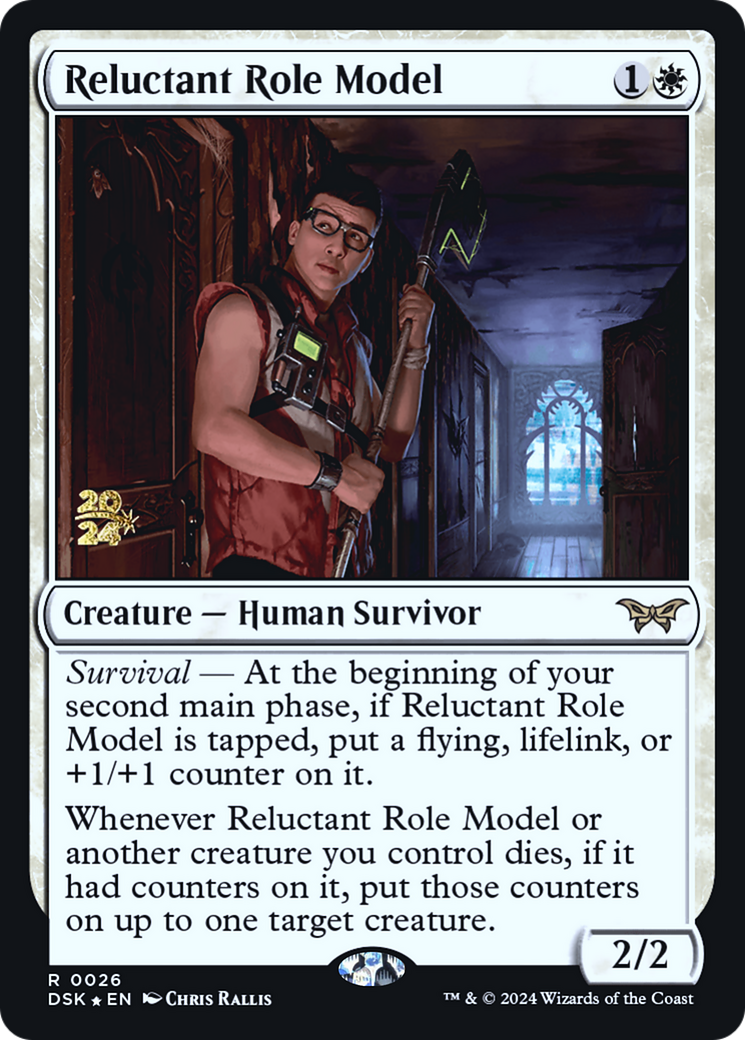 Reluctant Role Model (PRE-26S) [Duskmourn: House of Horror Promos] Foil