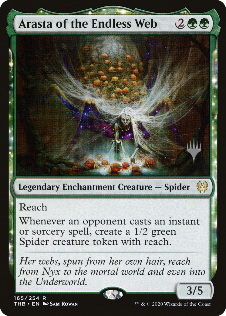 Arasta of the Endless Web (PPTHB-165P) [Theros Beyond Death Promos]: (enchantment)