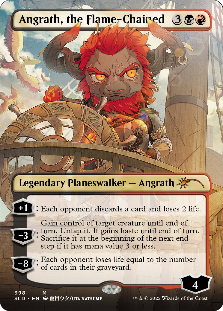 Angrath, the Flame-Chained (Borderless) (SLD-398) (Borderless) [Secret Lair Drop]