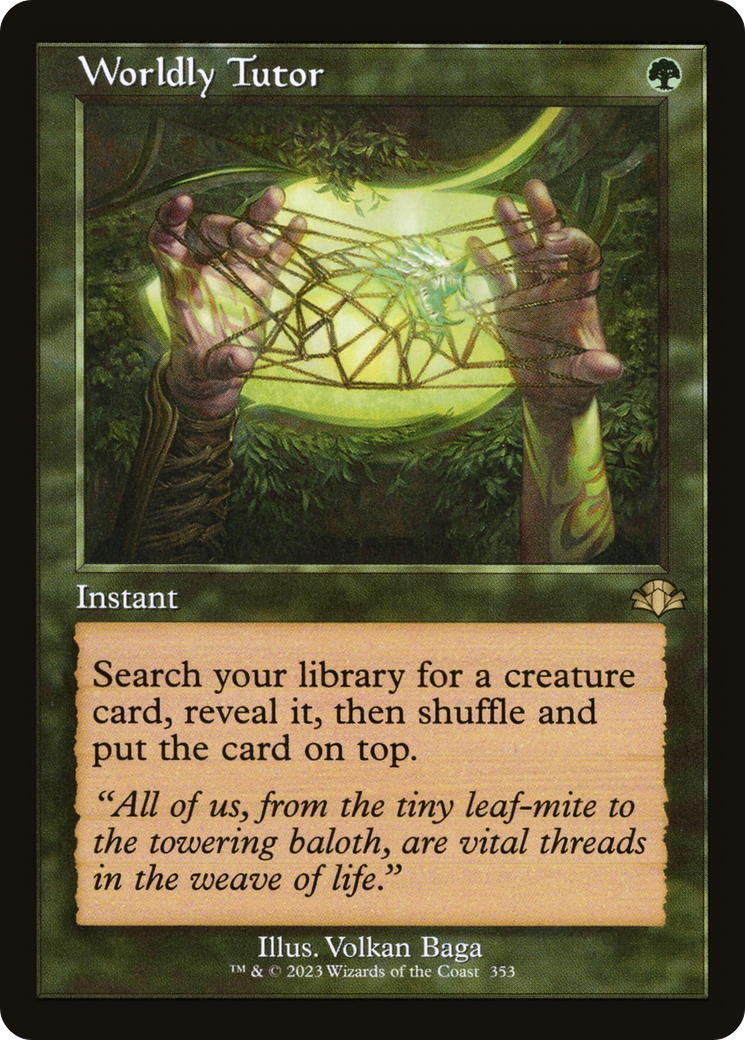 Worldly Tutor (DMR-353) [Dominaria Remastered]