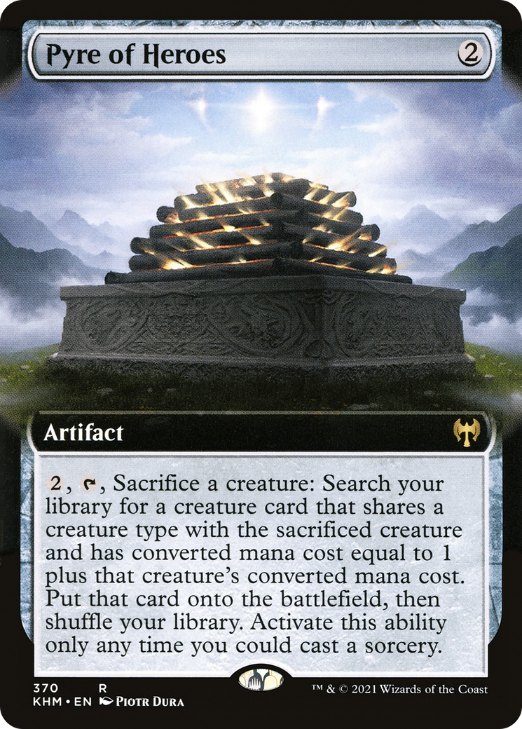 Pyre of Heroes (KHM-370) [Kaldheim]: (Extended Art) Foil