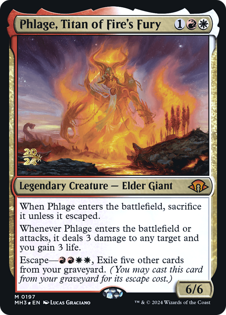 Phlage, Titan of Fire's Fury (PRE-197) [Modern Horizons 3 Promos] Foil