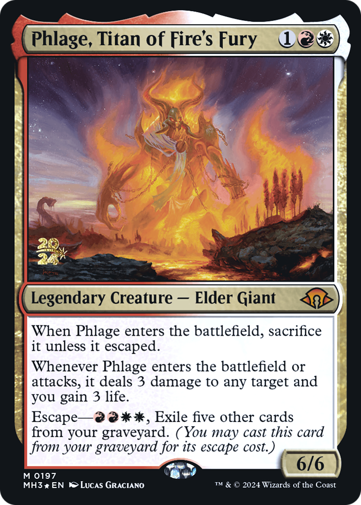 Phlage, Titan of Fire's Fury (PRE-197S) [Modern Horizons 3 Promos] Foil