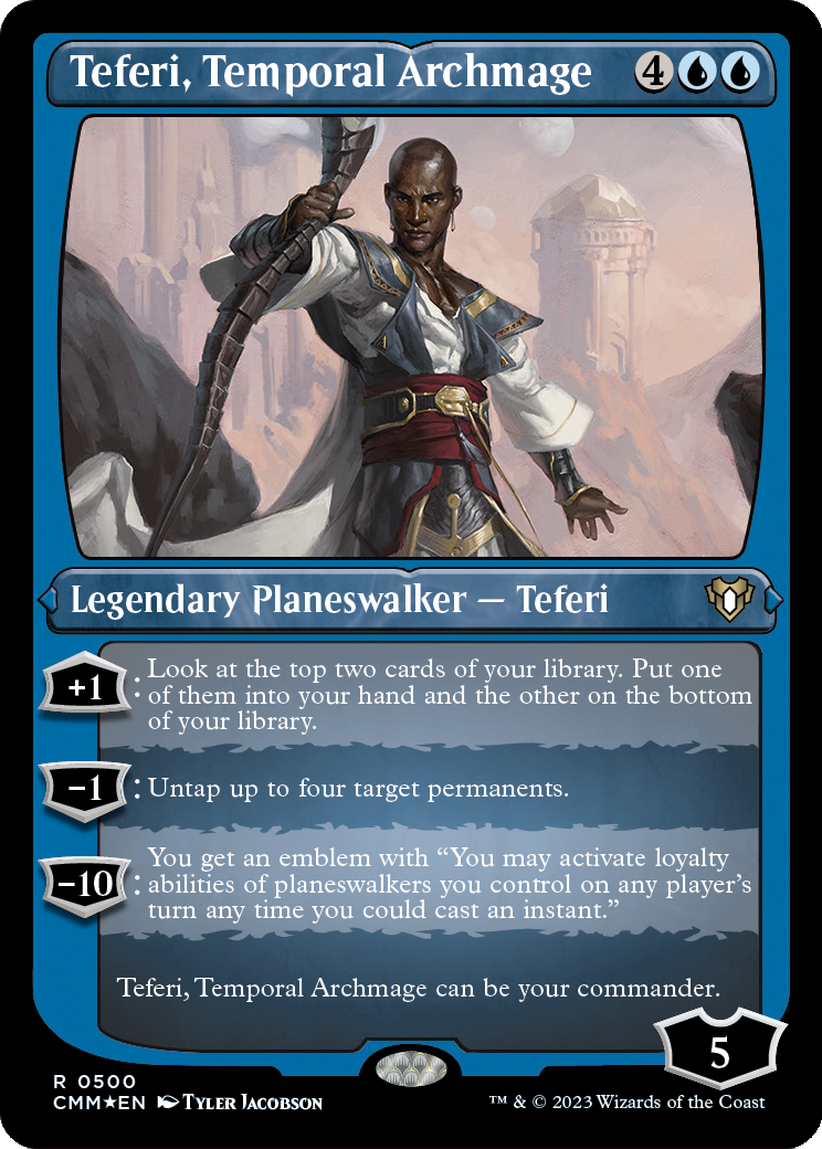 Teferi, Temporal Archmage (Foil Etched) (CMM-500) [Commander Masters] Foil