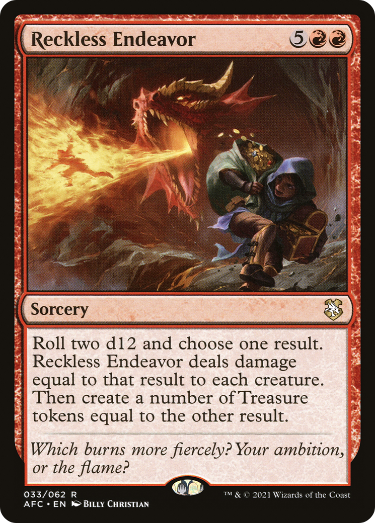 Reckless Endeavor (AFC-033) [Forgotten Realms Commander]