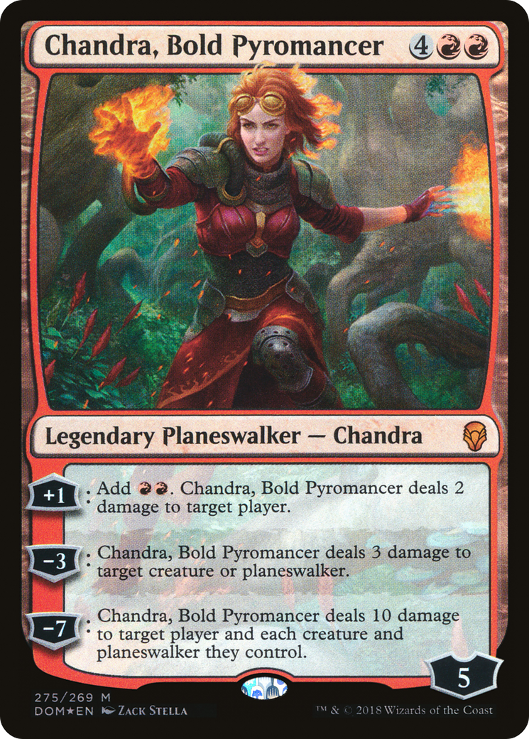 Chandra, Bold Pyromancer (DOM-275) [Dominaria] Foil