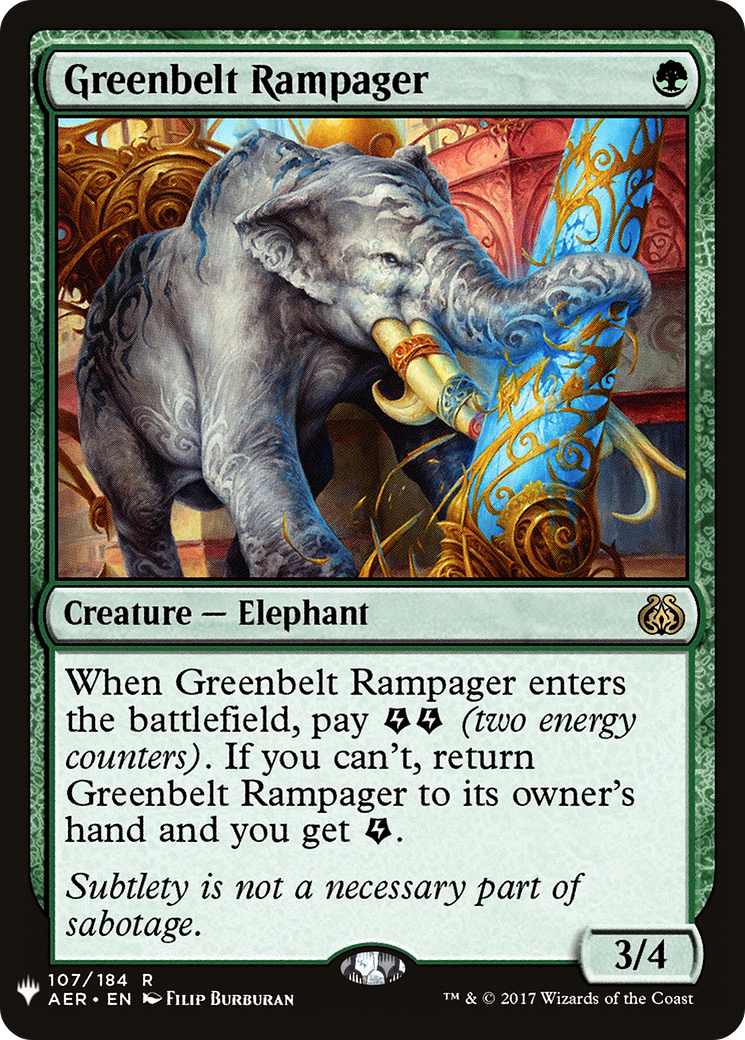 Greenbelt Rampager (LIST-AER-107) [The List]