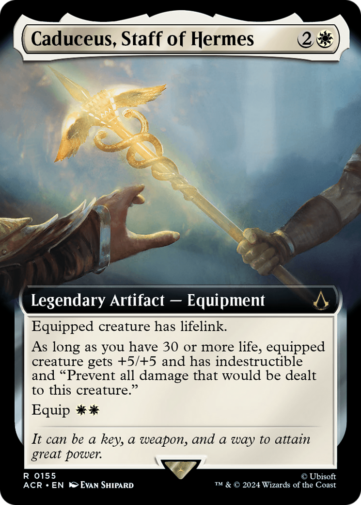 Caduceus, Staff of Hermes (ACR-155) [Assassin's Creed]: (Extended Art) Foil