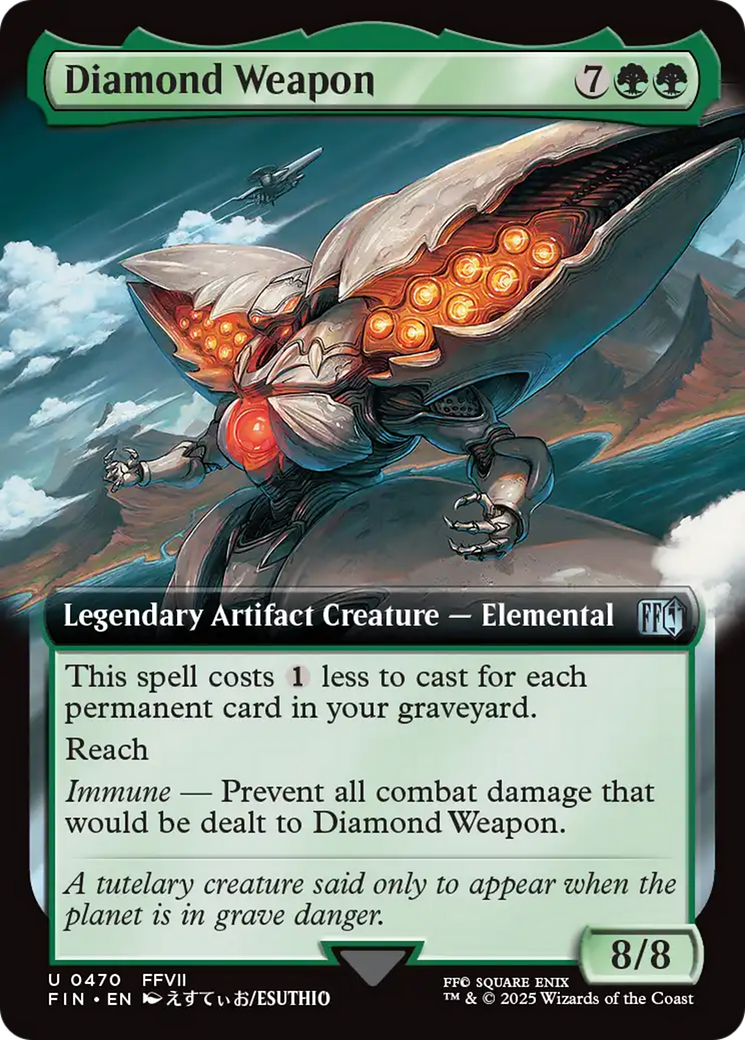 Diamond Weapon (Extended Art) (FIN-470) [FINAL FANTASY]: (Extended Art) Foil